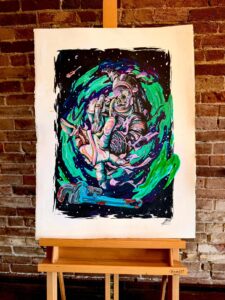 "Decayed Space" original painting by Ben Lawrence.